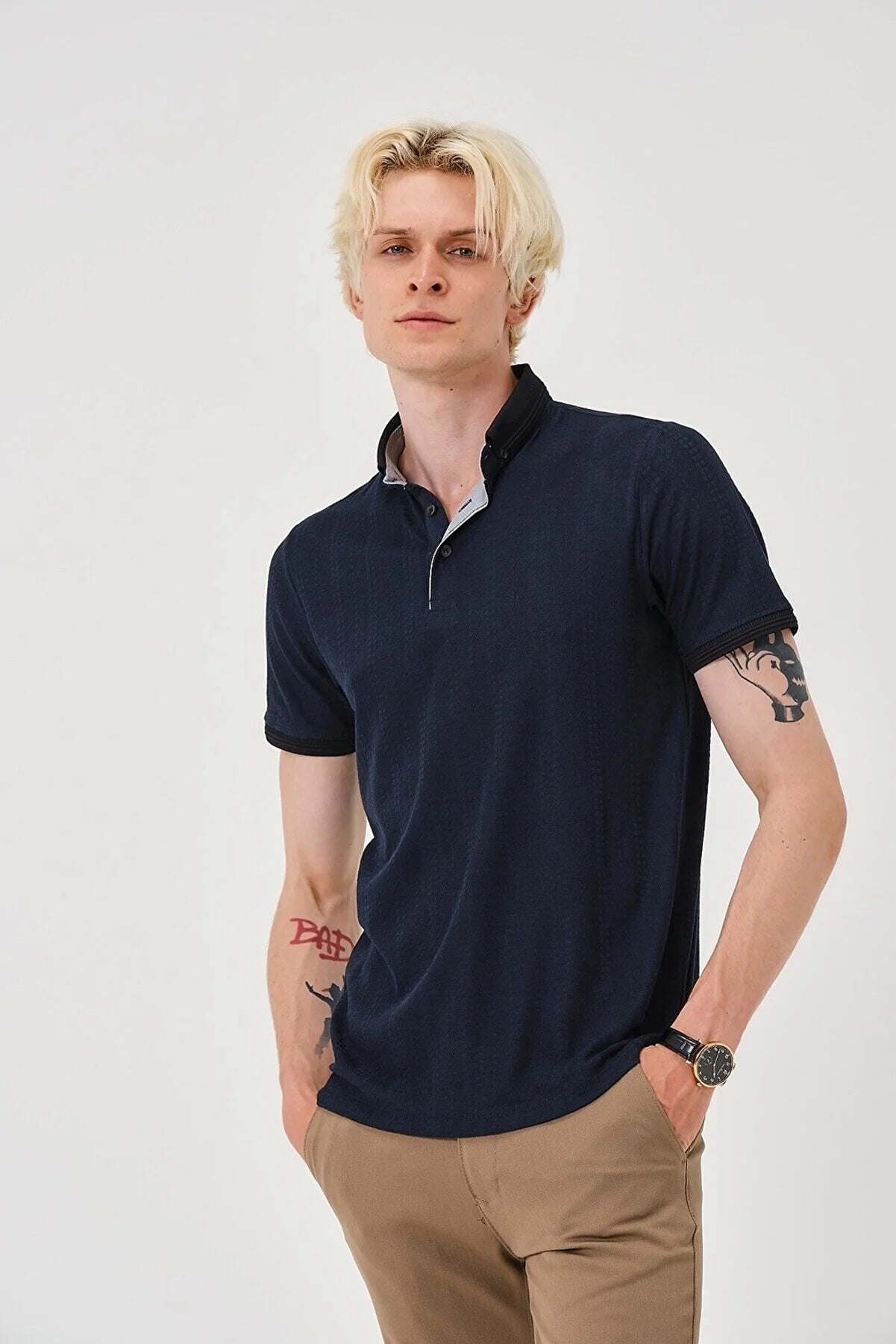 Men's Navy Blue Polo Shirt