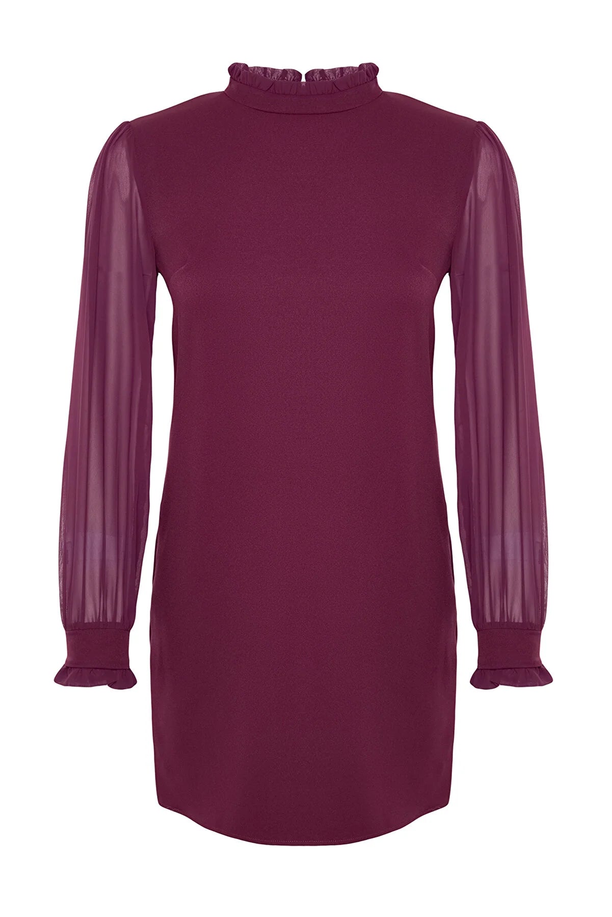 Women's Purple Oversized Straight-Cut Mini Length Dress