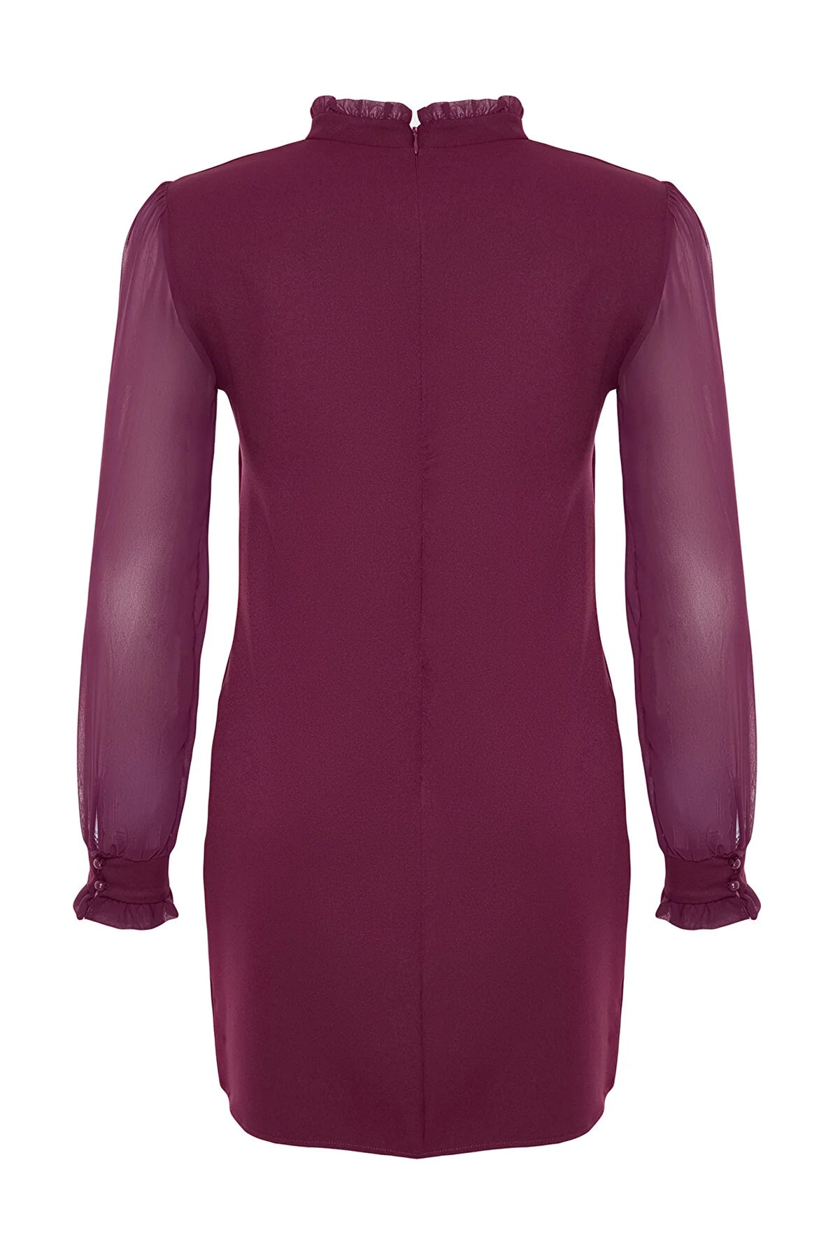 Women's Purple Oversized Straight-Cut Mini Length Dress