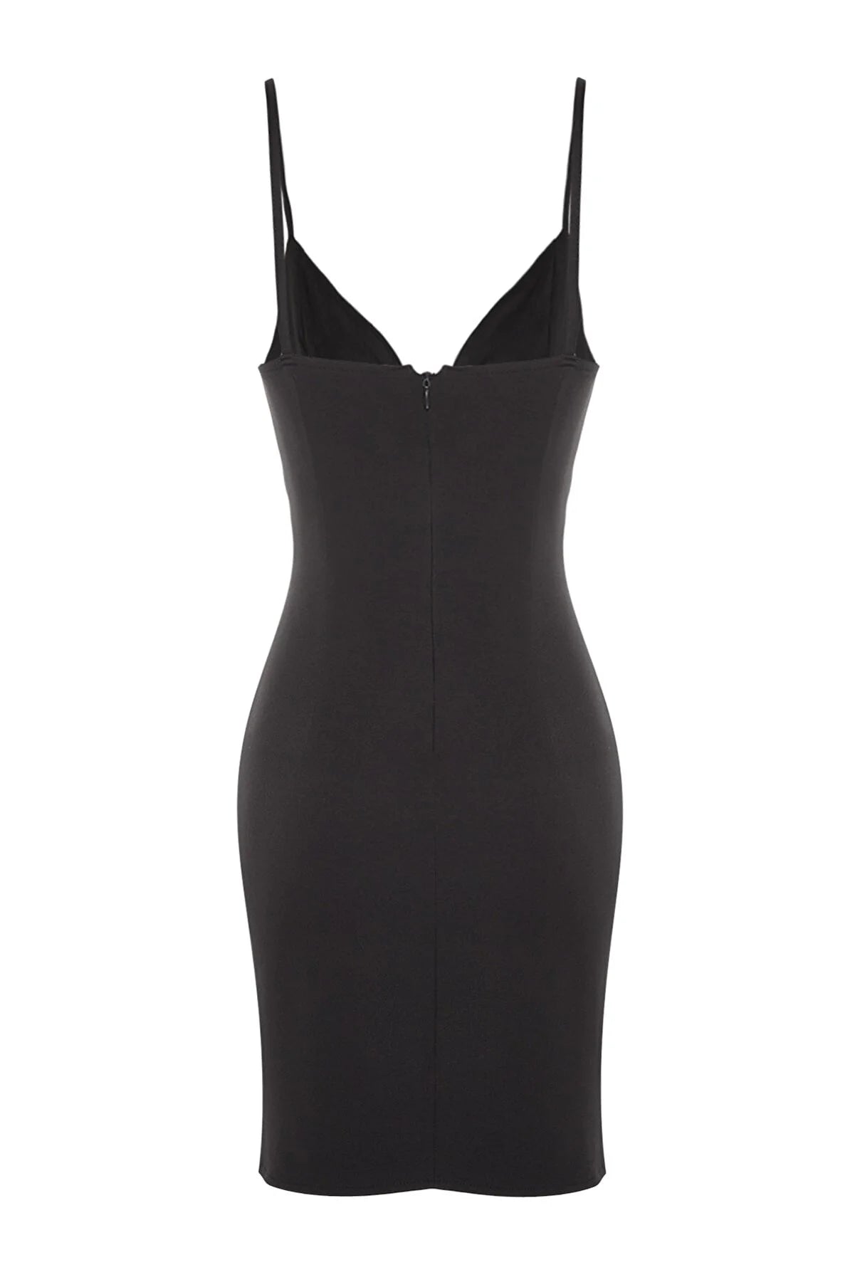 Women's Black Fitted Cut-Out Detailed Dress