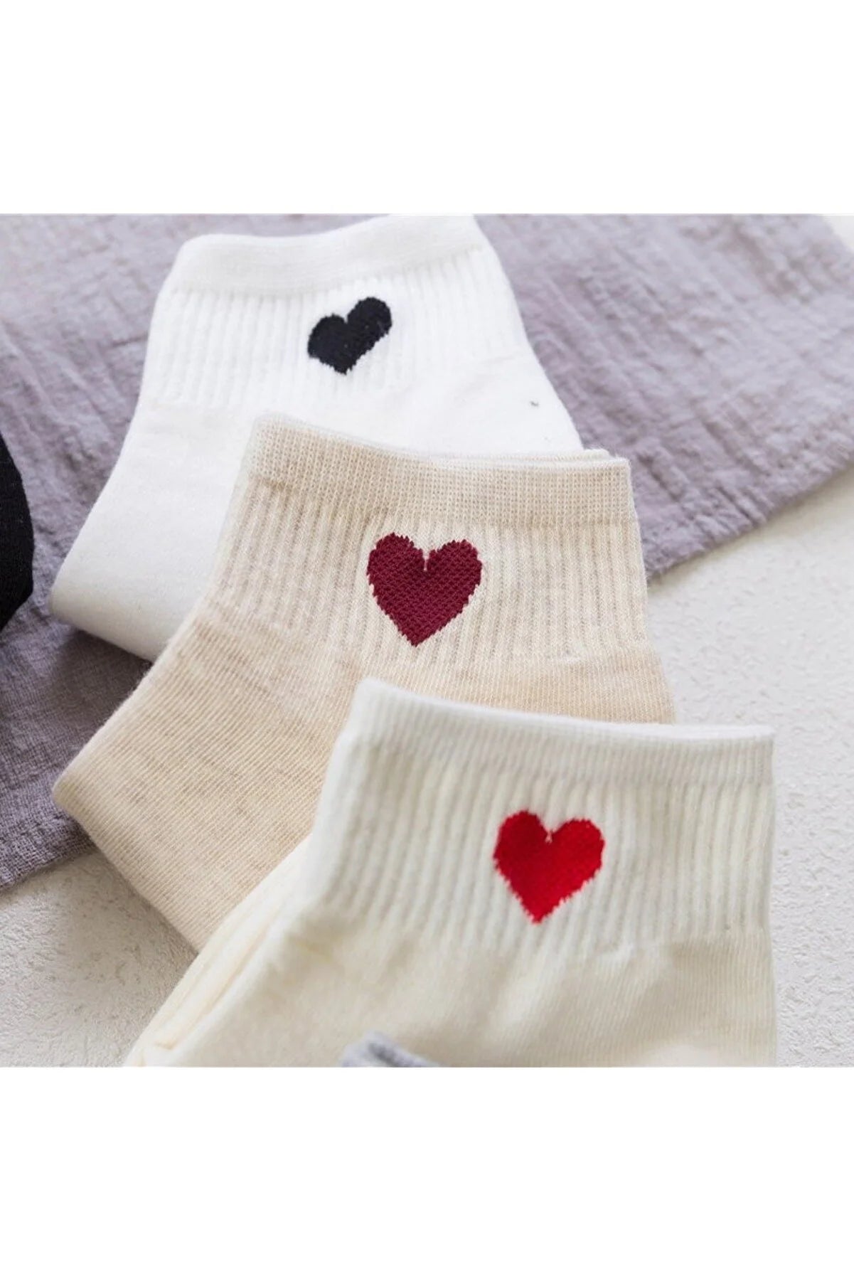 Women's Heart Patterned Socks (5 pairs)