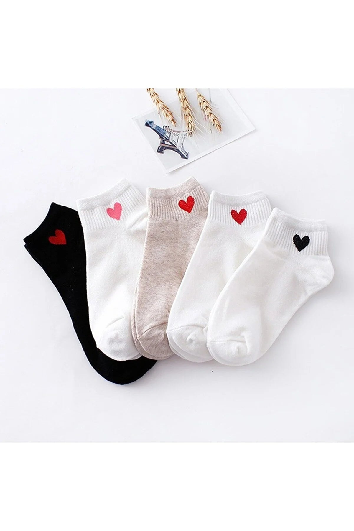 Women's Heart Patterned Socks (5 pairs)