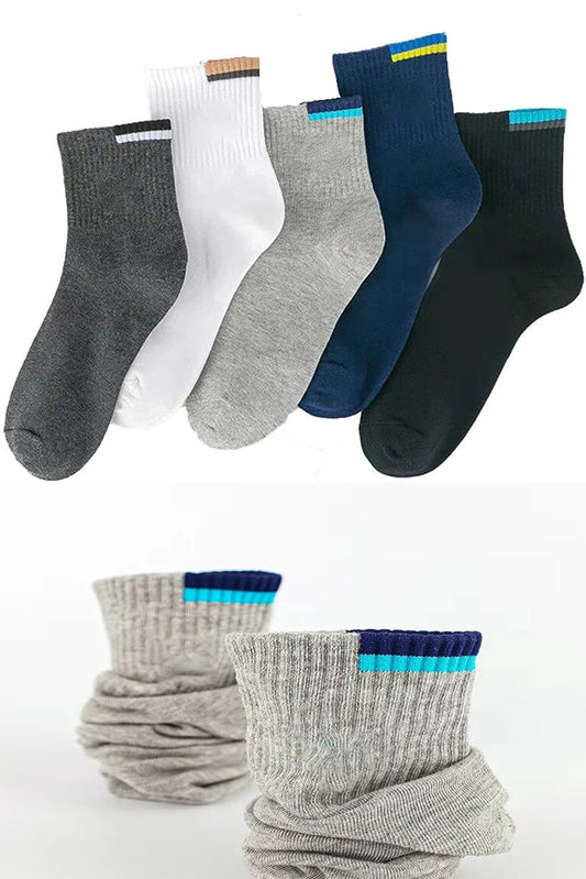 Men's Mid Length Cotton-Blend Socks (5 pairs)