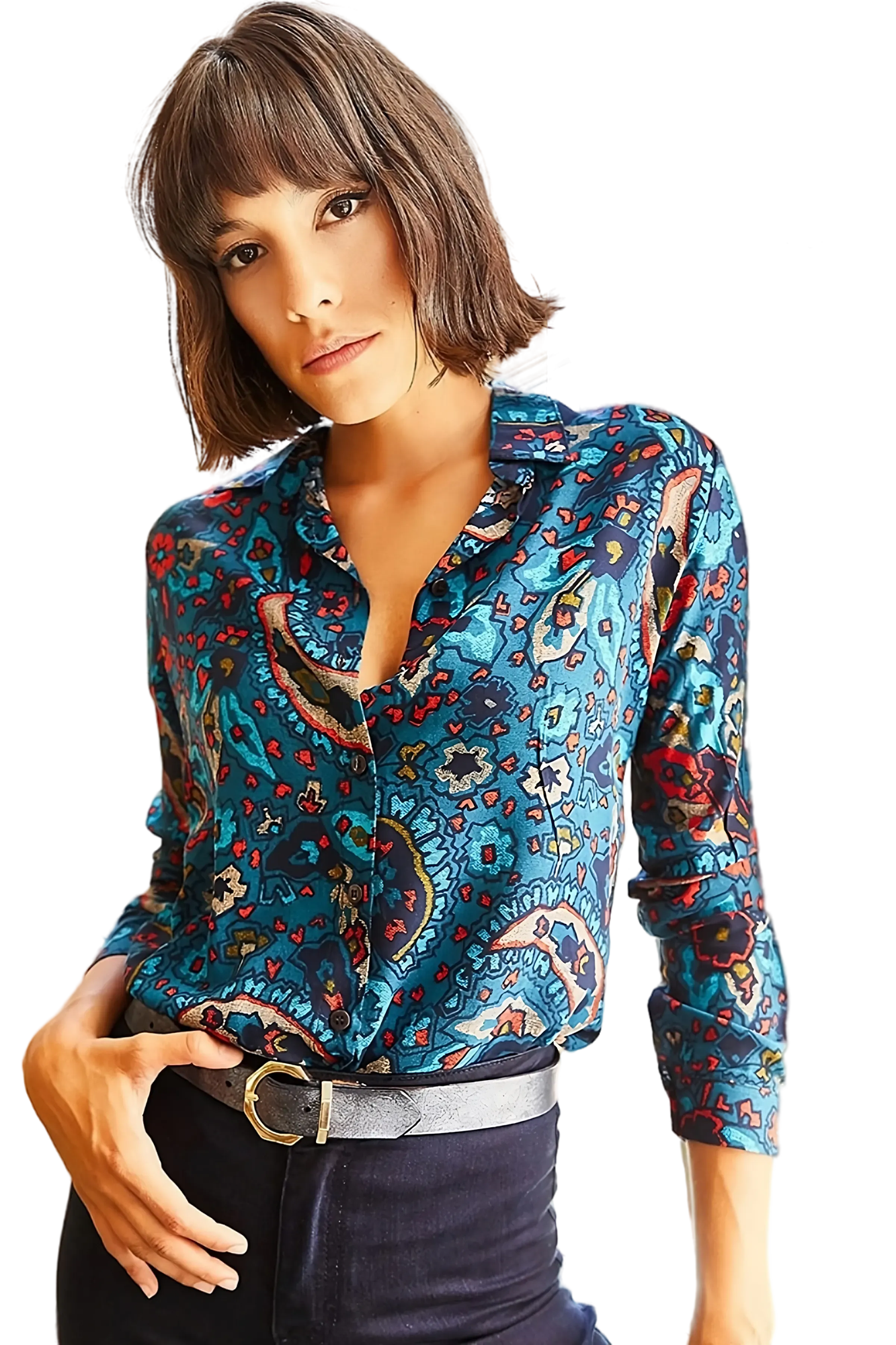 Women's Ethnic Patterned Shirt