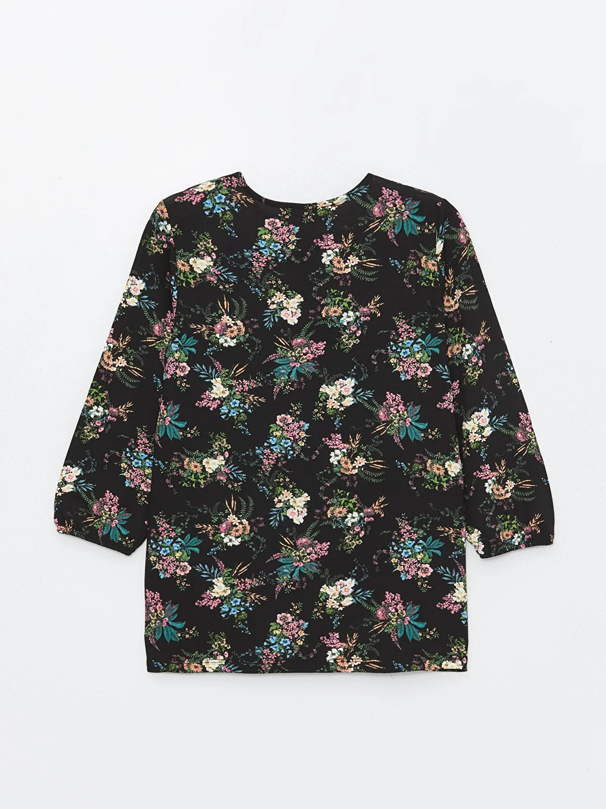 Women's Tie-Up Collar Floral Blouse